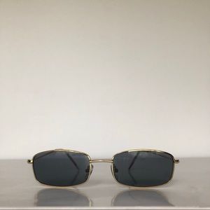 Wired Frame Retro Rectangle Square Sunglasses